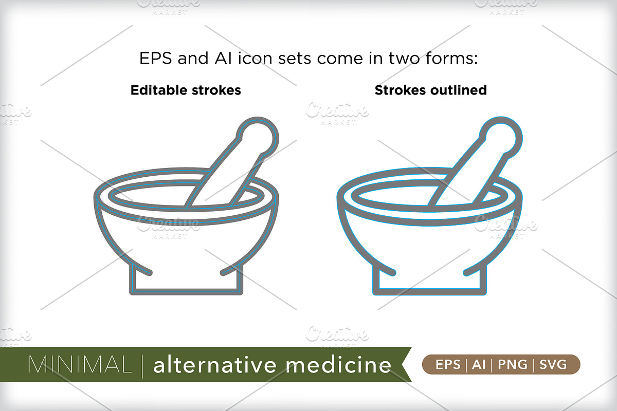 Minimal alternative medicine icons, an Outline Icon by Picture Window (Photo 4 of 5)