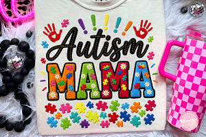 Autism Mama, Autism Awareness Day, an Illustration by CreationArt