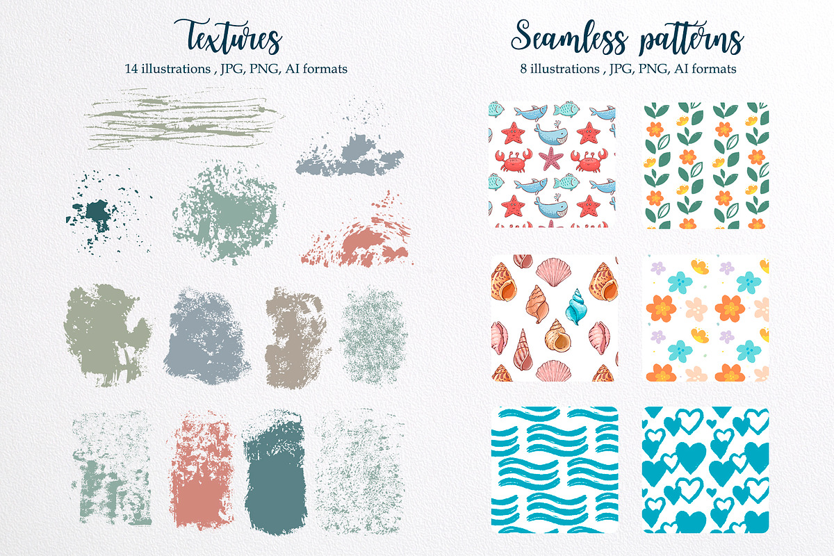 Summer time. Illustration pack., a Texture Illustration by AlexGreenArt (Photo 8 of 8)
