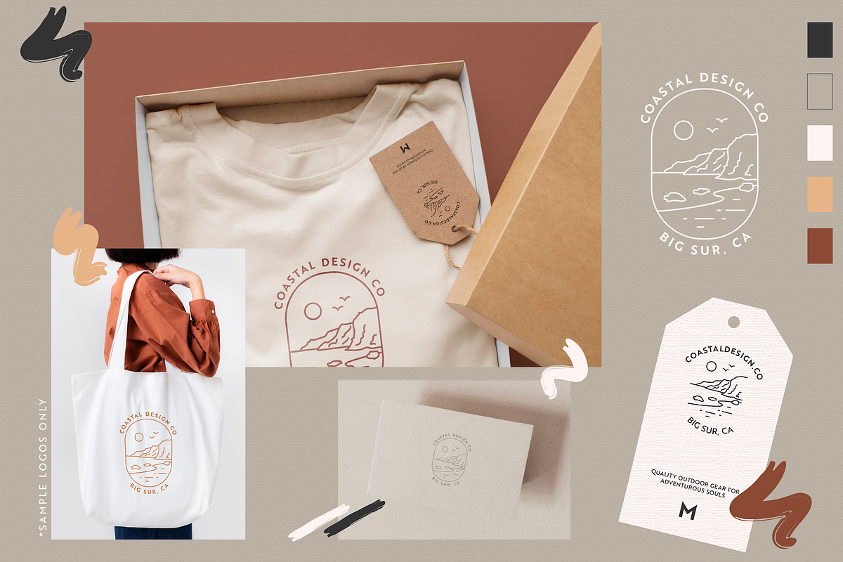 Outdoor Line Art Graphic Set, a Branding & Logo Template by Ellen Carty Design (Photo 2 of 12)