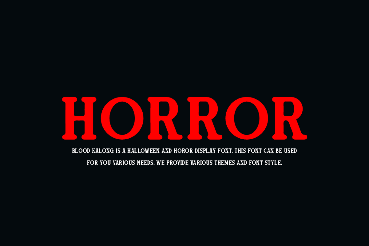 Blood Kalong - Halloween Horror Font, a Sans Serif Font by Iqsiart Studio (Photo 3 of 7)