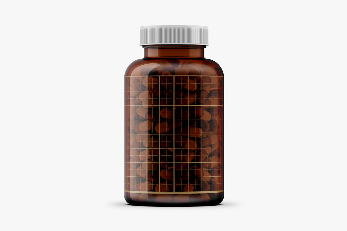 Amber Pills Bottle Mockup 300CC, a Packaging Mockup by Reformer Mockup (Photo 5 of 6)