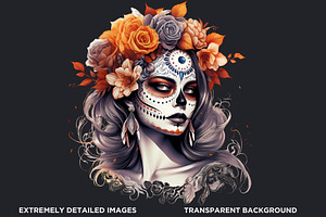 La Catrina Day Of The Dead Clipart