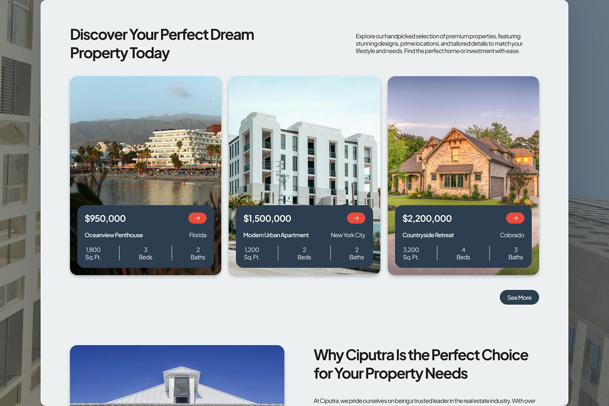 Ciputra - Real Estate Website, a Landing Page Template by FIBRINOSÄ (Photo 4 of 6)
