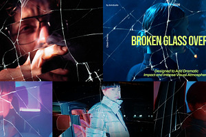 Broken Glass Overlay After Effect, a Social Media Template by Loin Studio