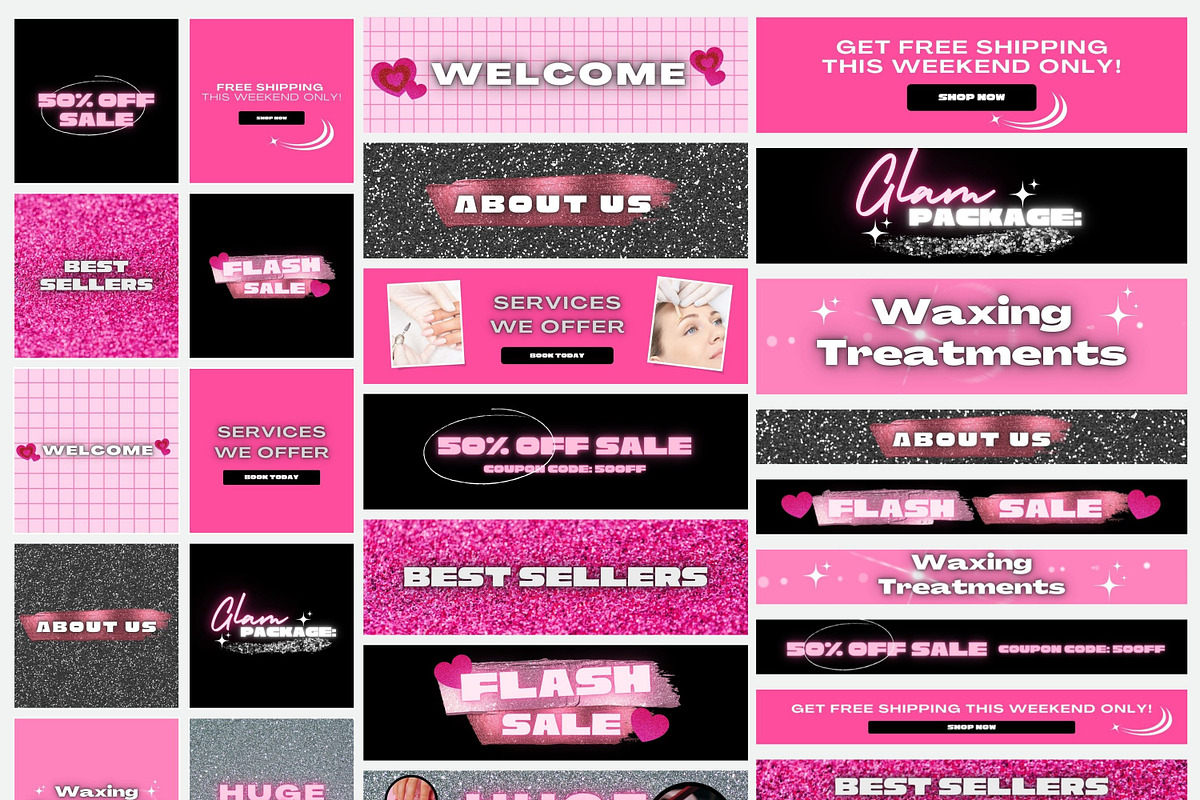 Glam Biz Web Banner Templates, a Branding & Logo Template by Hell Yeah Designs (Photo 6 of 7)