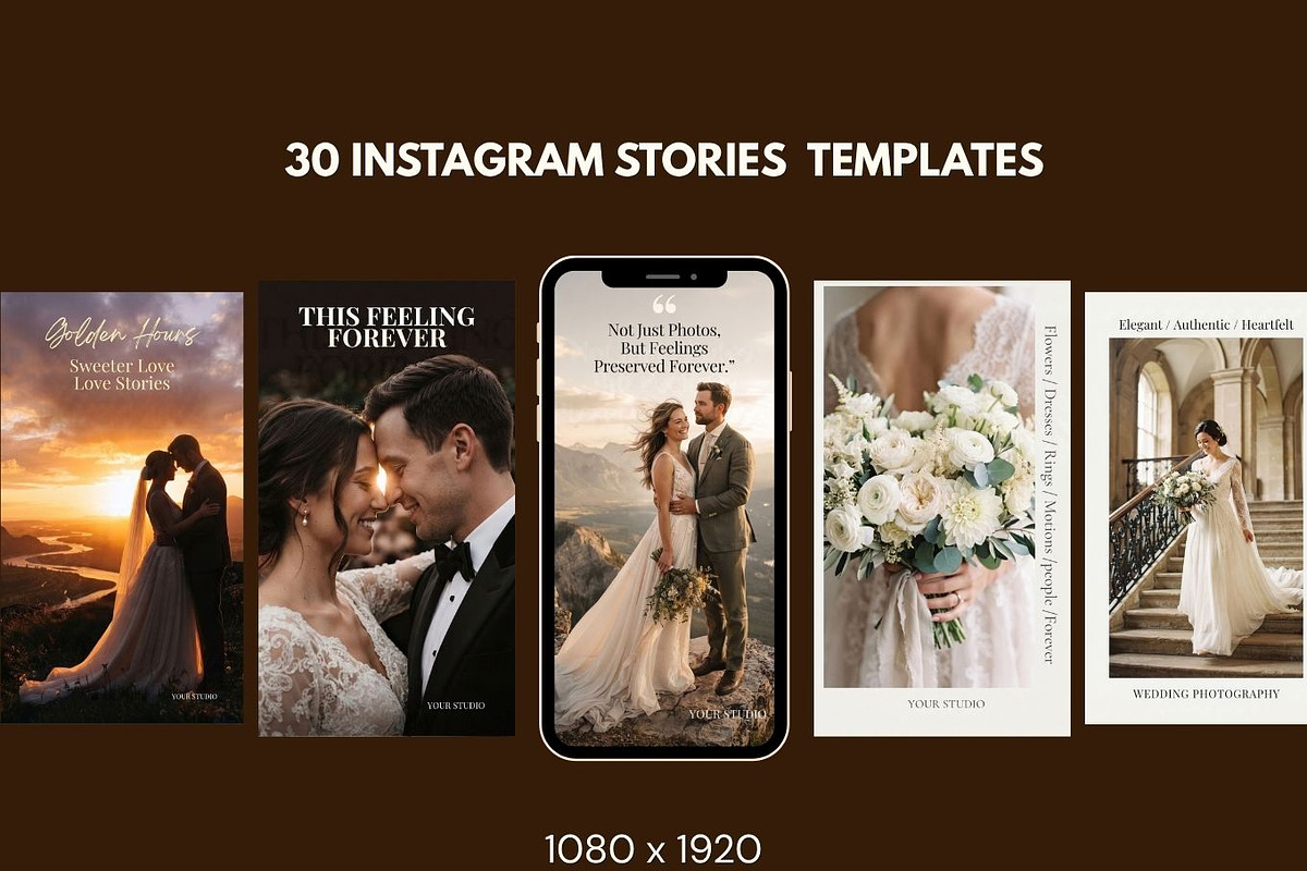Wedding Photography Instagram Kit, a Social Media Template by Arslan (Photo 4 of 10)