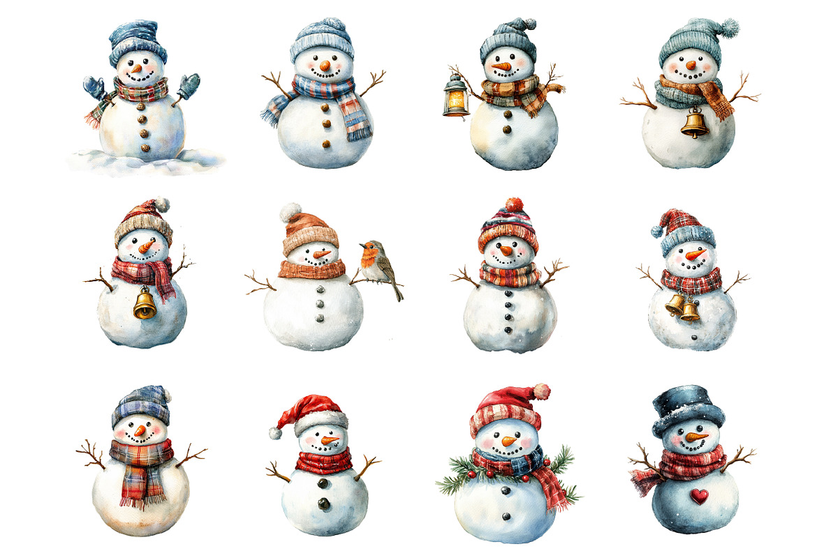 Christmas Snowman, an Illustration by Design Market (Photo 2 of 3)