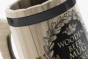 Wooden Beer Mug Mock-Up, a Product Mockup by DesignRushMarket (Thumbnail 7 of 9)
