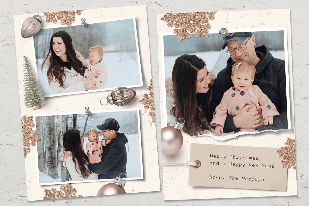 Holiday Christmas Card BiggestBundle, a Card Template by Ashley ...