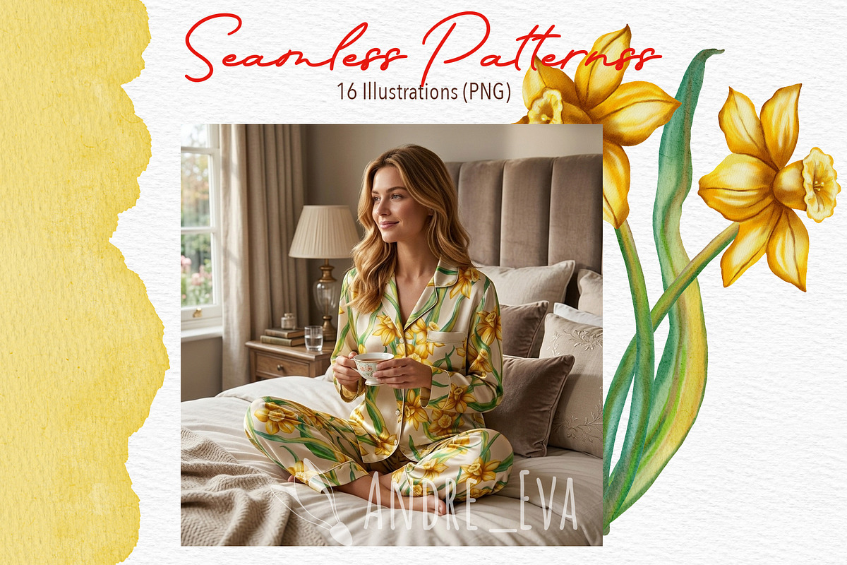 Watercolor Happy Easter Clipart, a Seasonal Illustration by Andre_Eva (Photo 10 of 12)