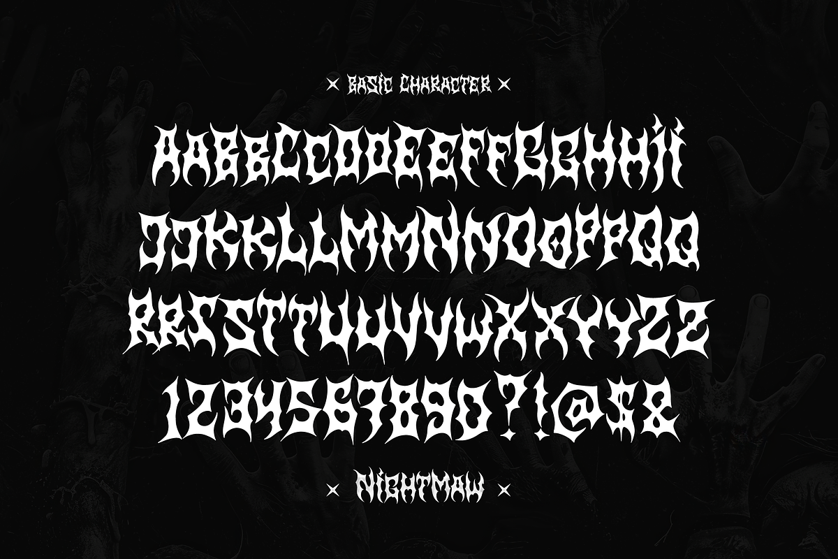 Nightmaw | Black Metal Font, a Blackletter Font by Denustudios (Photo 10 of 11)