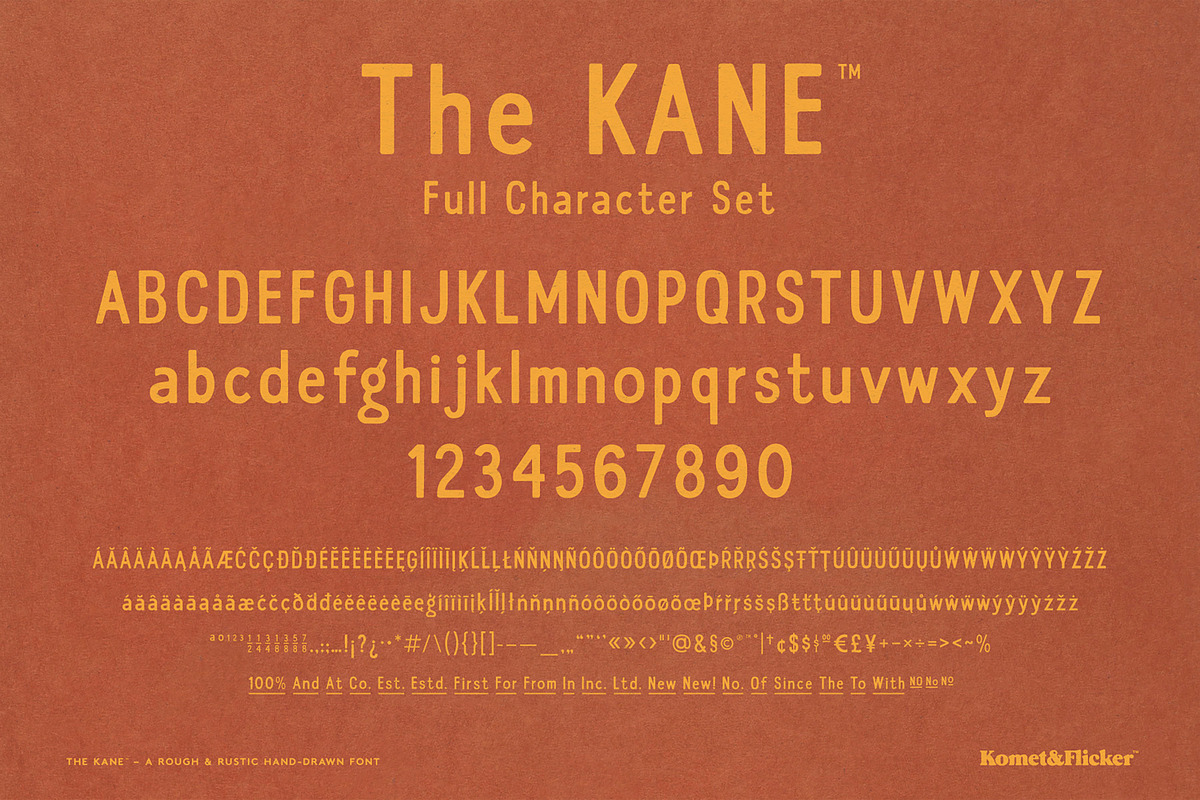 The KANE - A Rough & Rustic Font, a Sans Serif Font by Komet & Flicker (Photo 15 of 15)