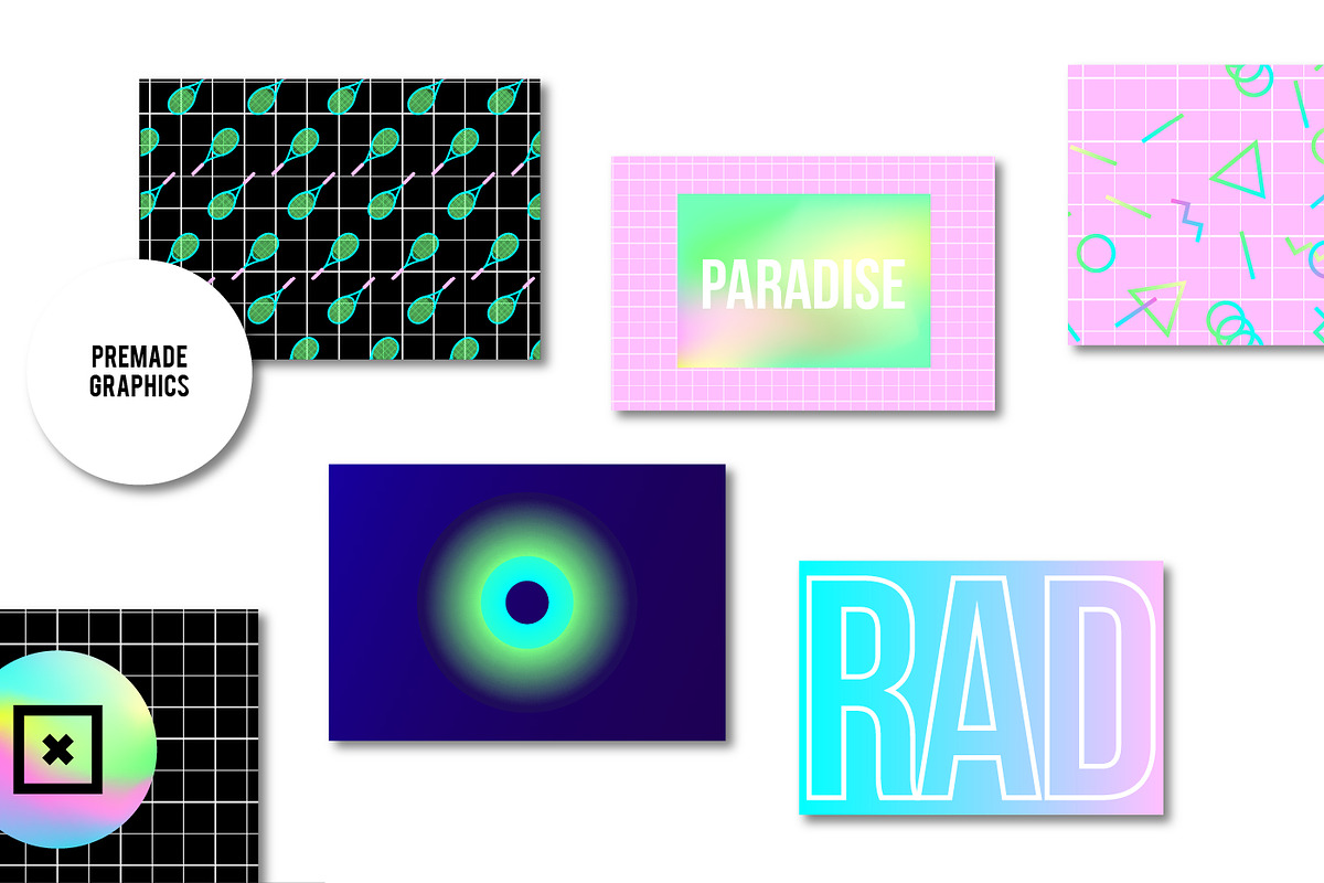 50% OFF! 80's Paradise Package, an Object Graphic by Anchors_and_Curves (Photo 8 of 9)