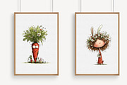 Whimsical Happy Easter Clipart, an Illustration by Libby Wishes (Thumbnail 7 of 7)