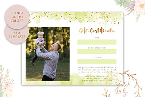 PSD Photo Gift Card Template 49