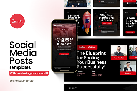 Canva Social Media Templates, a Social Media Template by Studio B | Canva Template