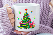 Colorful Coquette Christmas Tree PNG, an Illustration by Daily.Designs (Thumbnail 3 of 5)