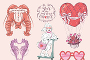 Valentine's Cards Die-Cut Shapes, a Seasonal Illustration by HannaSymo (Thumbnail 13 of 13)