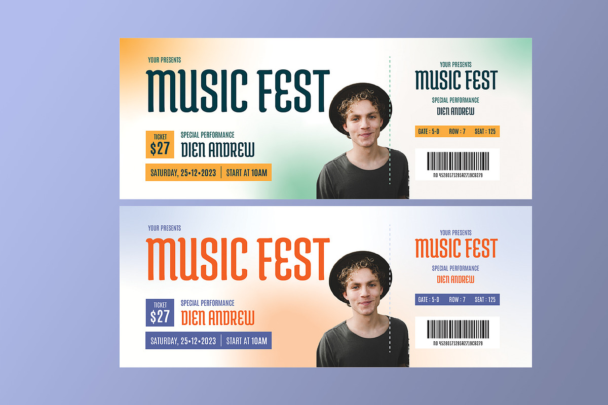 Music Fest Concert Ticket, a Brochure Template by Neermana (Photo 4 of 4)