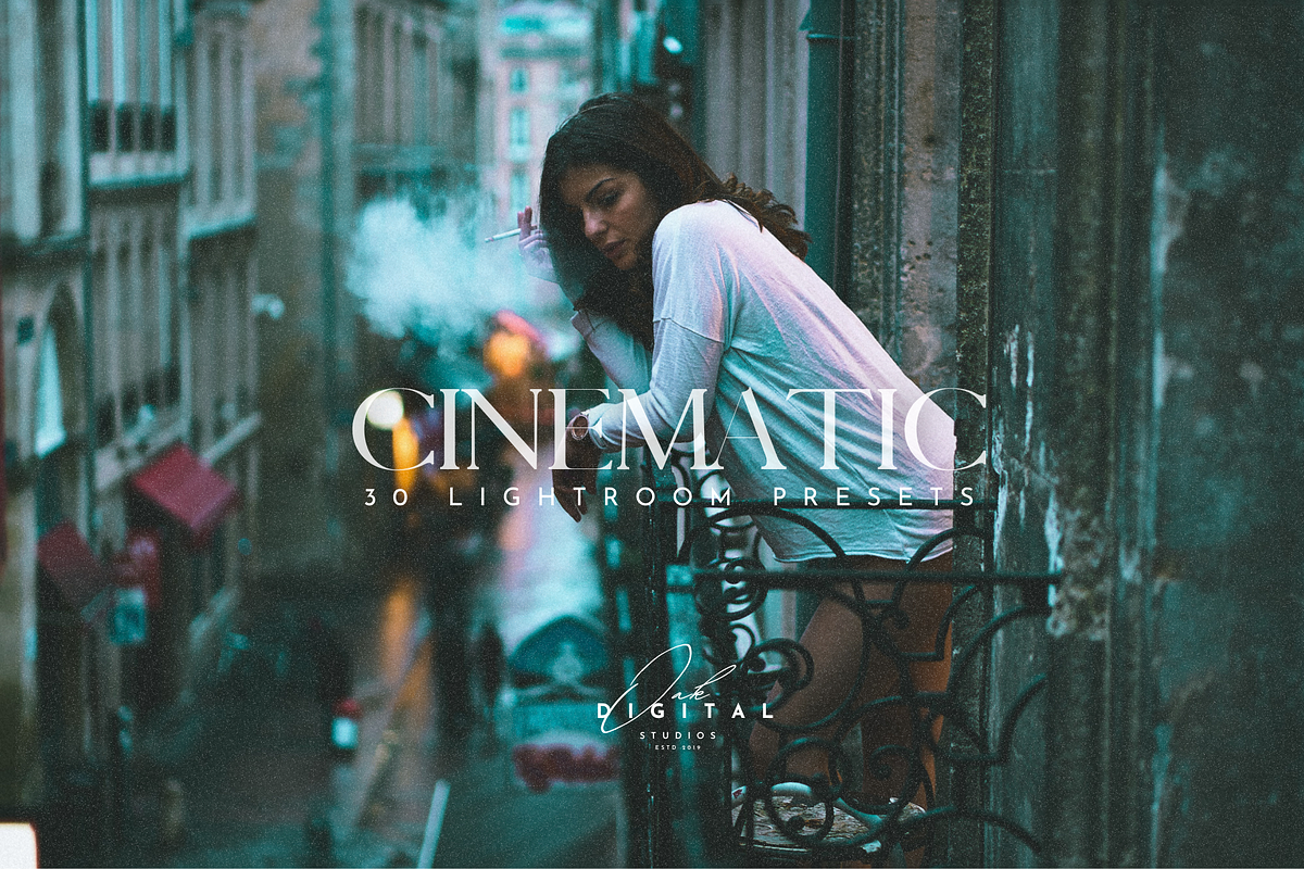 30 Cinematic Lightroom Presets, a Preset Add-On by Oak Digital Studios (Photo 1 of 8)