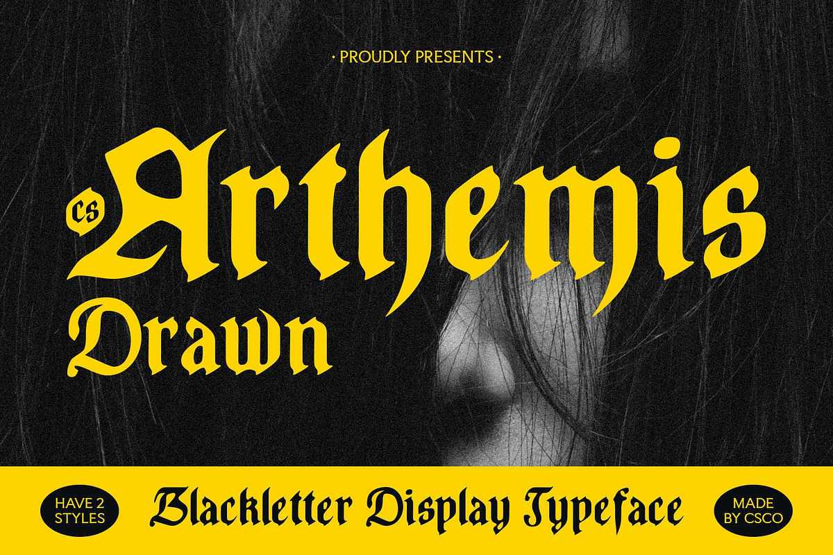 CS Arthemis Drawn, a Blackletter Font by Craft Supply Co. (Photo 1 of 8)