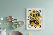 Sunflower rustic watercolor flowers, an Illustration by Depiano (Thumbnail 10 of 10)