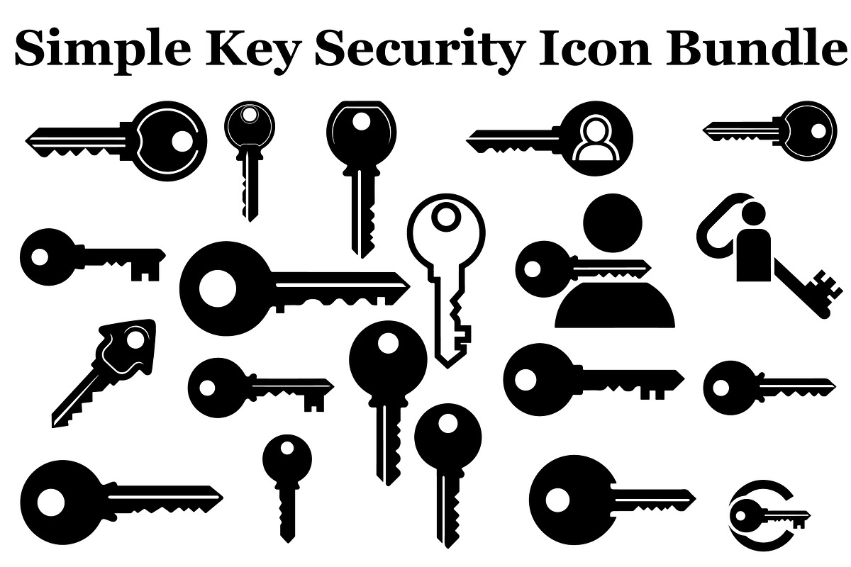 Simple Key Security Icon Bundle, an Icon by hafijul (Photo 1 of 10)