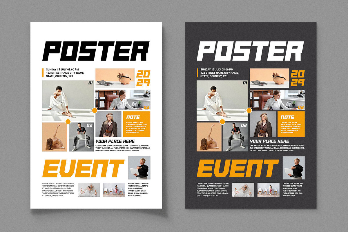 Clean Event Poster Layout, a Flyer Template by MightyDesign (Photo 1 of 8)