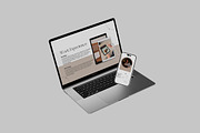 Laptop and iPhone mockup, a Wearable Device Mockup by Creative_A23 (Thumbnail 4 of 6)