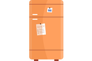 kitchen refrigerator vector icon, a Food Illustration by vectorpointstudio