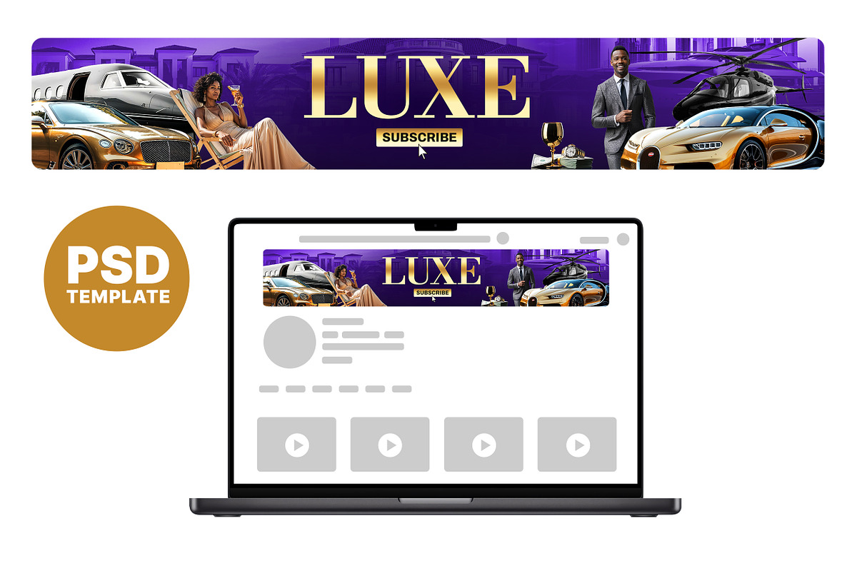 Luxury Lifestyle YouTube Banner, a Social Media Template by Vaughn Studios (Photo 1 of 5)