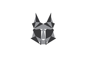 Geometric wolf logo
