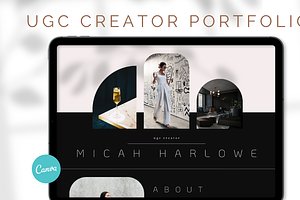 UGC Creator Media Kit Portfolio Site, a Landing Page Template by BLDGtheBoutique
