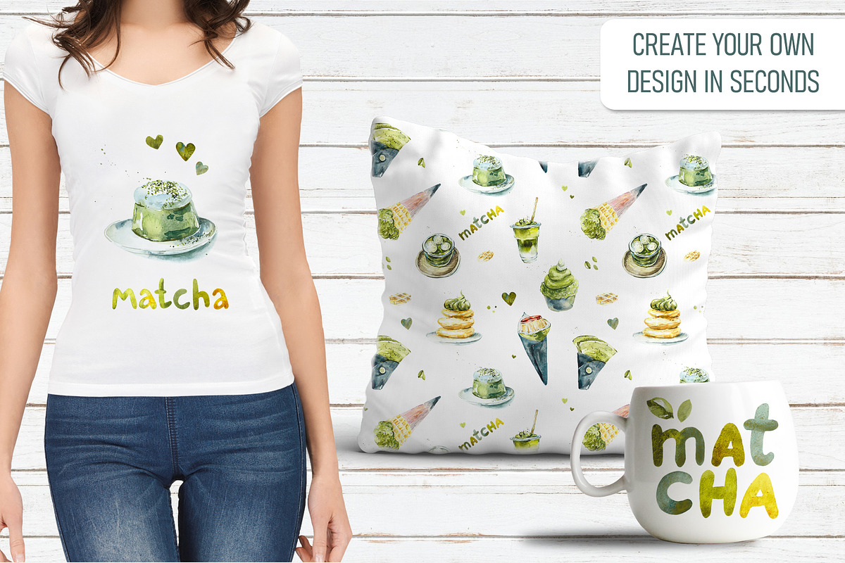 Watercolor Matcha, a Food Illustration by Budogoshch (Photo 5 of 6)