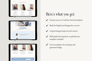 Kajabi Template Webinar Bundle