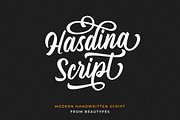 Hasdina Script, a Script Font by Beautypes (Thumbnail 1 of 7)