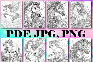 Sky Horse Coloring Pages For Adults