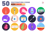 50 Vaccination Icons, an Outline Icon by Dighital (Thumbnail 1 of 10)
