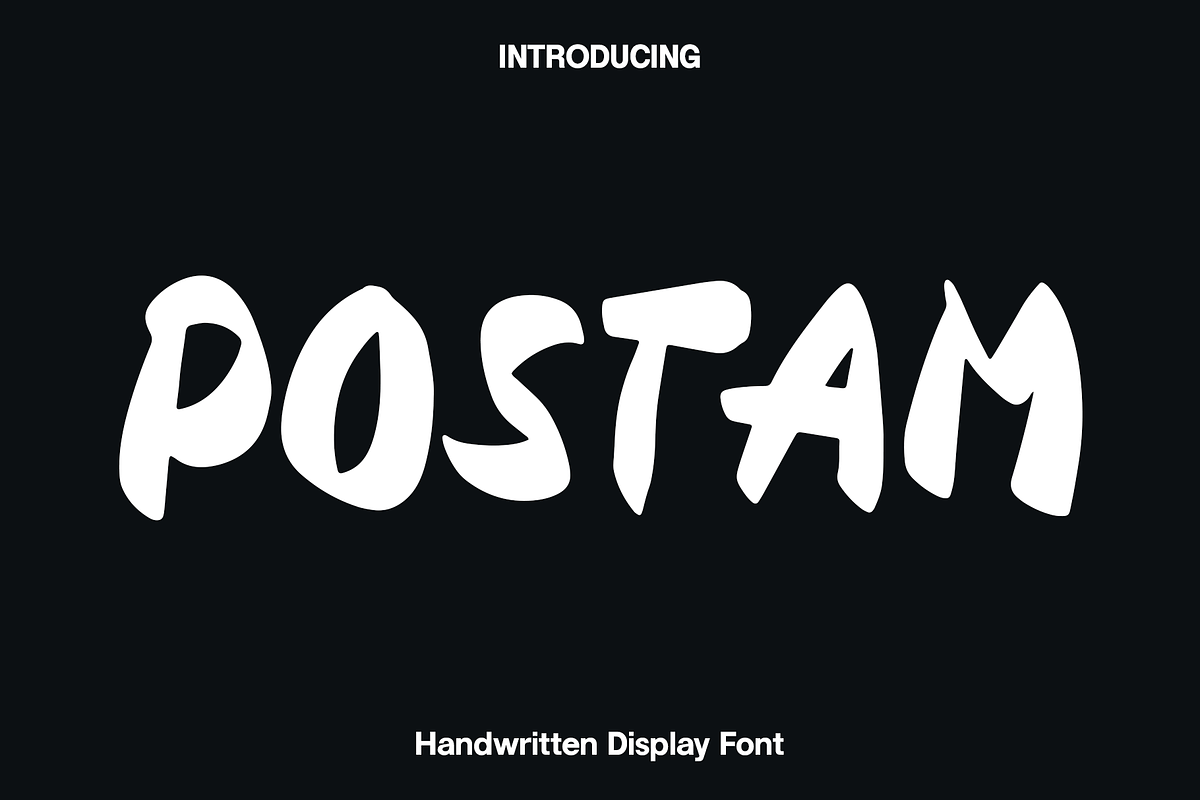 Postam - Handwritten Display Font, a Handwritten Font by Luna Shop (Photo 1 of 3)