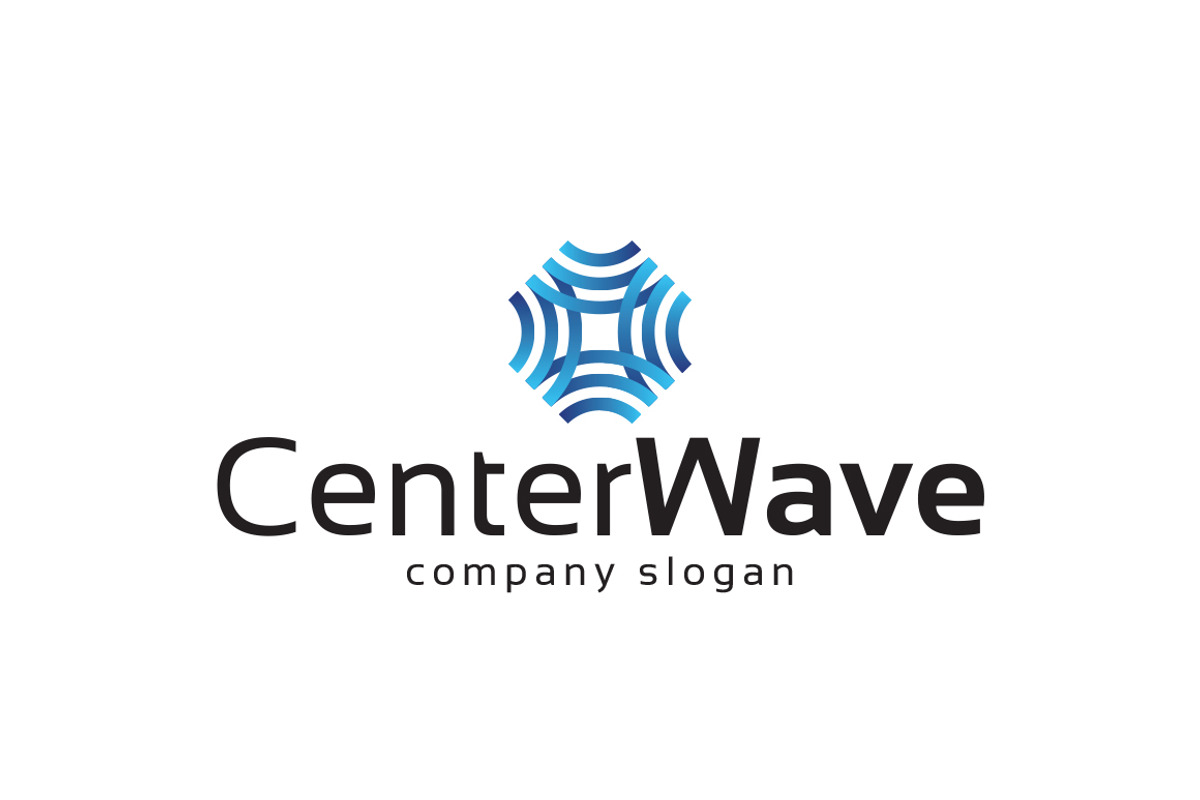 Center Wave Logo, a Branding & Logo Template by EmilGuseinov (Photo 2 of 2)