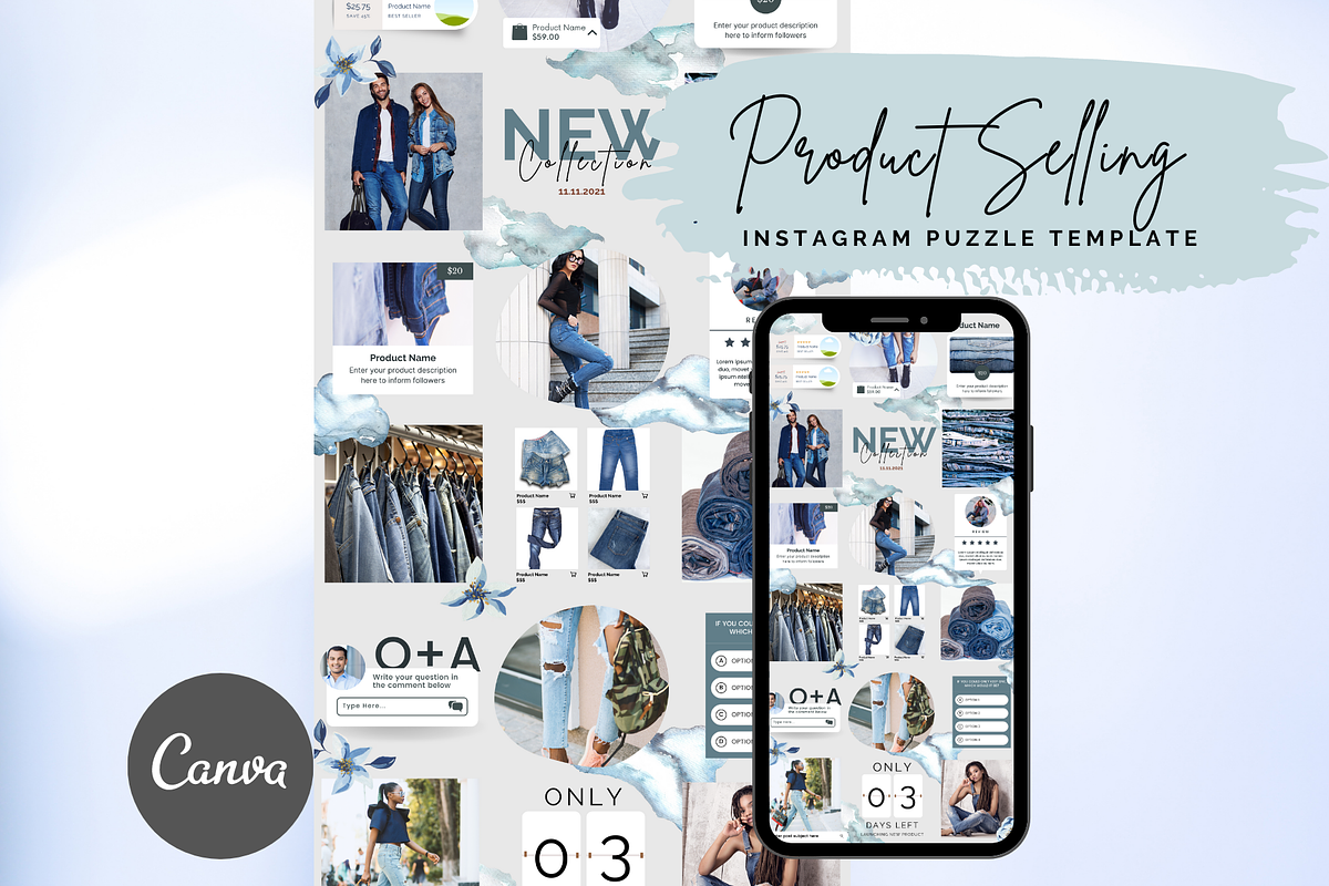 Product Instagram Puzzle Template, a Social Media Template by Social Assumptions (Photo 5 of 10)