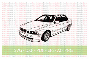 E39 M5 Car Vector