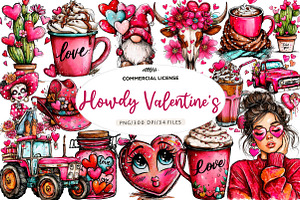 Howdy valentine's Sublimation, an Illustration by CreationArt