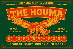 The Houma & Extras!, a Serif Font by IronbirdCreative