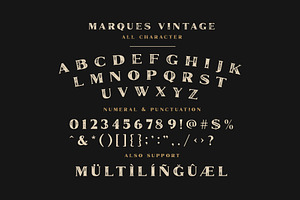 Marques Vintage Font Family Extras