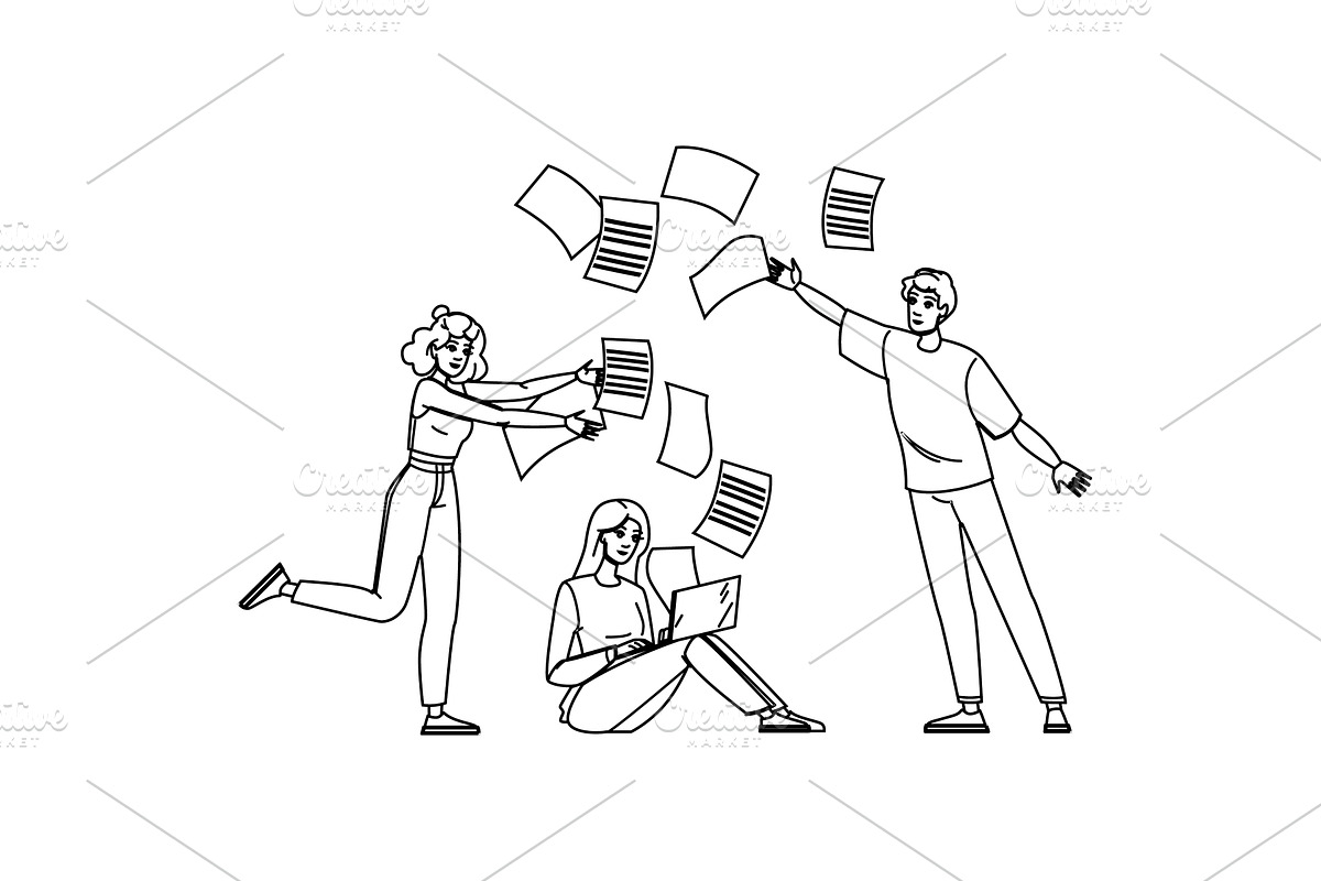 invoice invoicing vector, a Person Illustration by pikepicture