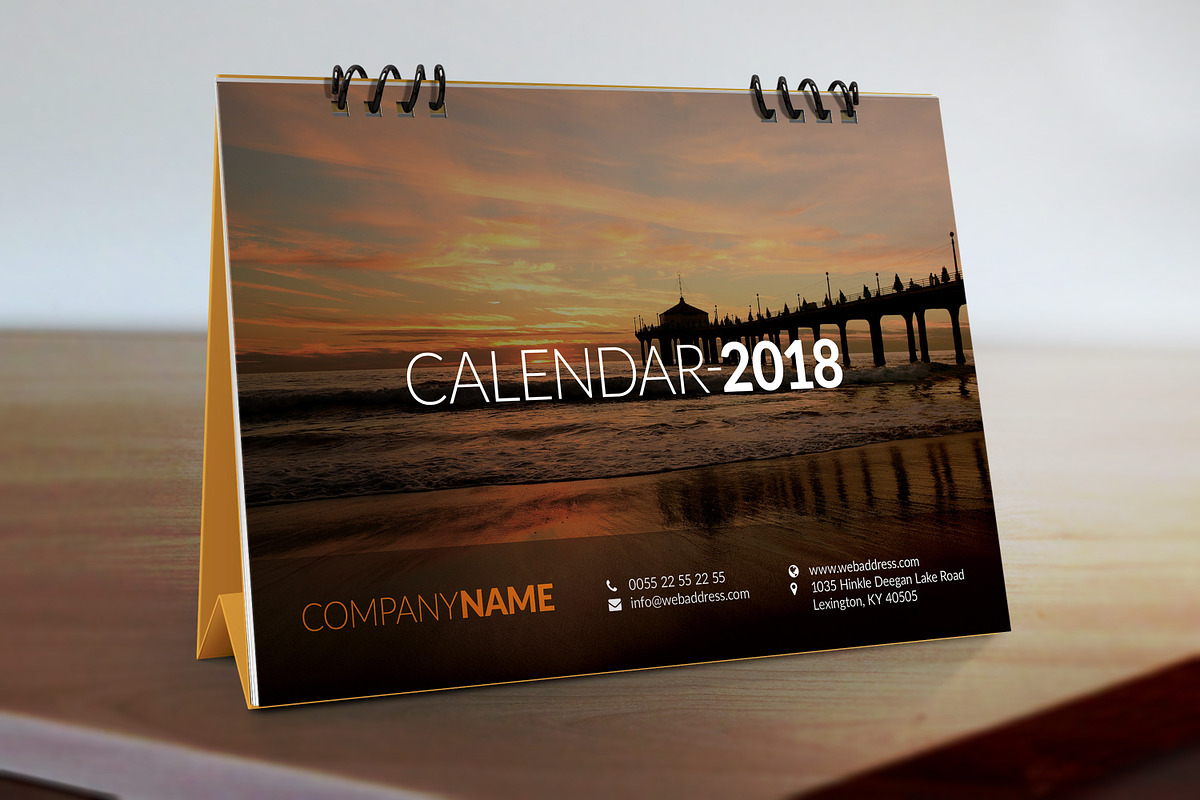 Desk Calendar (Template) 2018, a Stationery Template by graphicbox (Photo 6 of 7)