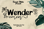 Wender Bremen, a Script Font by Zaenal Studio (Thumbnail 1 of 14)