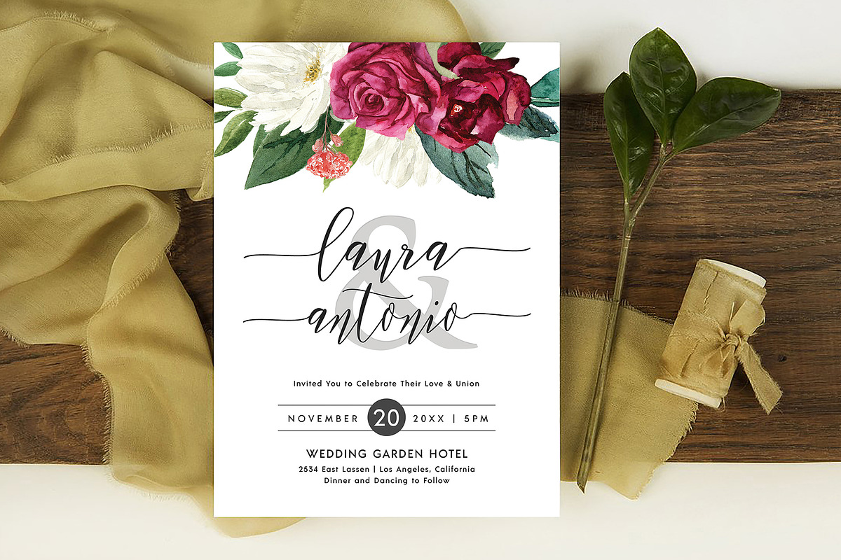 Canva Wedding Invitation Suite, an Invitation Template by ShineOnWedding (Photo 9 of 15)